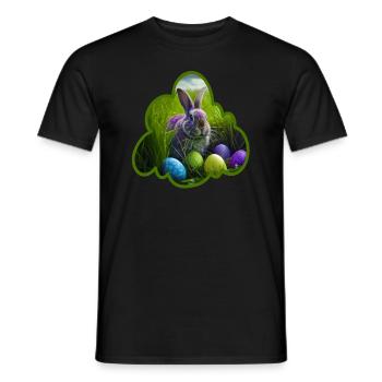 Zum Osterfest Lustiges Osterhasen - Männer T-Shirt - Schwarz - Vorne - AI Model Male 178 light (178cm)