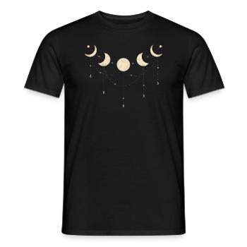 Moon - Männer T-Shirt - Schwarz - Vorne - AI Model Male 178 light (178cm)