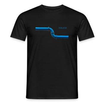 A water pipeline across the city - Men's T-Shirt - black - Front - AI Model Male 178 light (178cm)