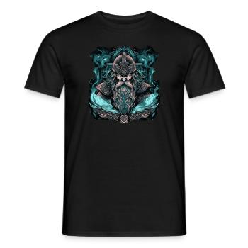 Viking Norseman: Design nordique élégant - T-shirt homme - noir - Devant - AI Model Male 178 light (178cm)