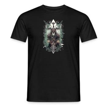 Wikinger Nordmann: Elegantes nordisches Design - Männer T-Shirt - Schwarz - Vorne - AI Model Male 178 light (178cm)