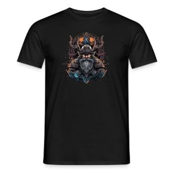 Wikinger Nordmann: Elegantes nordisches Design - Männer T-Shirt - Schwarz - Vorne - AI Model Male 178 light (178cm)