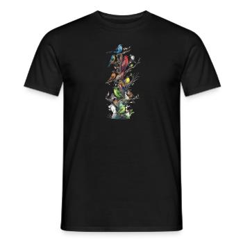 Vogelbeobachtung Vogelbeobachter Vögel - Männer T-Shirt - Schwarz - Vorne - AI Model Male 178 light (178cm)