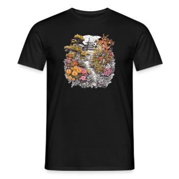 Bonsai - Japanischer Garten - Männer T-Shirt - Schwarz - Vorne - AI Model Male 178 light (178cm)