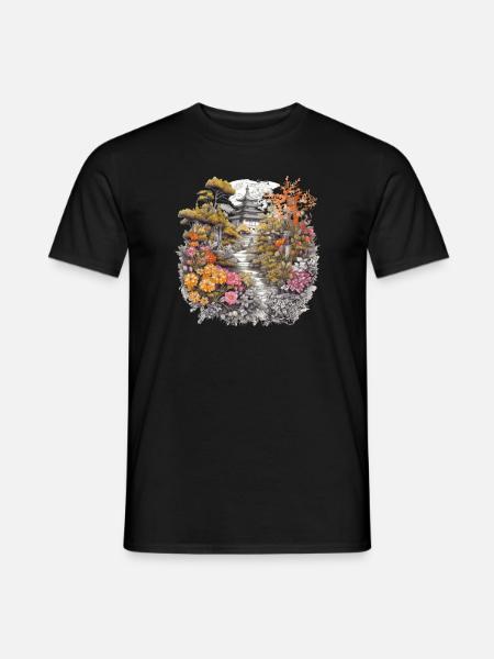 Bonsai - Japanese Garden - Men's T-Shirt - black