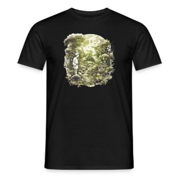 Bonsai - Japanischer Garten - Männer T-Shirt - Schwarz - Vorne - AI Model Male 178 light (178cm)
