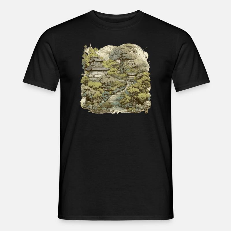 Bonsai - Japanischer Garten - Männer T-Shirt - Schwarz
