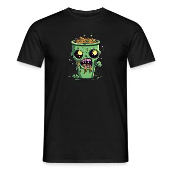 Tasse à café d’Halloween - tasse à café effrayante - T-shirt homme - noir - Devant - AI Model Male 178 light (178cm)