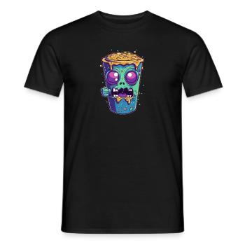 Tasse à café d’Halloween - tasse à café effrayante - T-shirt homme - noir - Devant - AI Model Male 178 light (178cm)