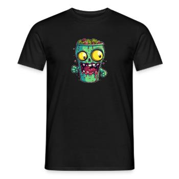 Tasse à café d’Halloween - tasse à café effrayante - T-shirt homme - noir - Devant - AI Model Male 178 light (178cm)