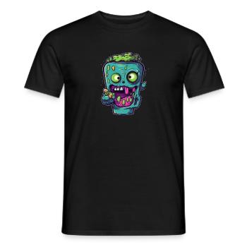 Tasse à café d’Halloween - tasse à café effrayante - T-shirt homme - noir - Devant - AI Model Male 178 light (178cm)