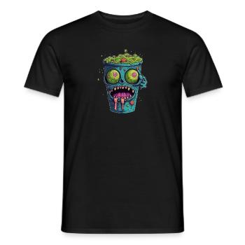 Tasse à café d’Halloween - tasse à café effrayante - T-shirt homme - noir - Devant - AI Model Male 178 light (178cm)