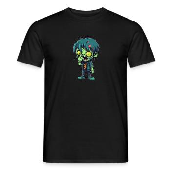 Halloween Zombie Boy - Kawaii Cute Monster Horror - Men's T-Shirt - black - Front - AI Model Male 178 light (178cm)