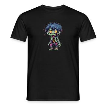 Halloween Zombie Boy - Kawaii Cute Monster Horror - Men's T-Shirt - black - Front - AI Model Male 178 light (178cm)