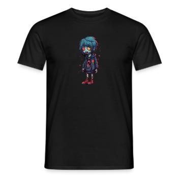 Halloween Zombie Boy - Kawaii Cute Monster Horror - Men's T-Shirt - black - Front - AI Model Male 178 light (178cm)