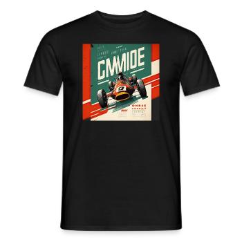 Rétro Car Poster Vintage Car Old School - T-shirt homme - noir - Devant - AI Model Male 178 light (178cm)