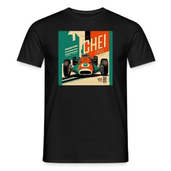 Rétro Car Poster Vintage Car Old School - T-shirt homme - noir - Devant - AI Model Male 178 light (178cm)