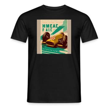 Rétro Car Poster Vintage Car Old School - T-shirt homme - noir - Devant - AI Model Male 178 light (178cm)