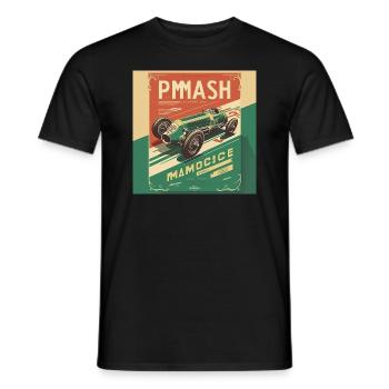Rétro Car Poster Vintage Car Old School - T-shirt homme - noir - Devant - AI Model Male 178 light (178cm)