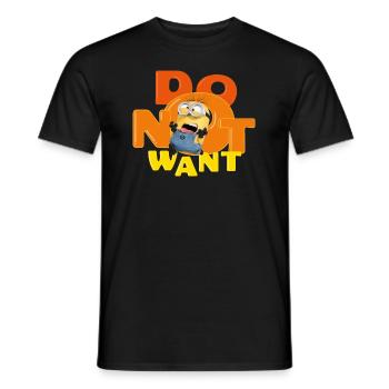 Minions Do Not Want Screaming Minion - Men's T-Shirt - black - Front - AI Model Male 178 light (178cm)