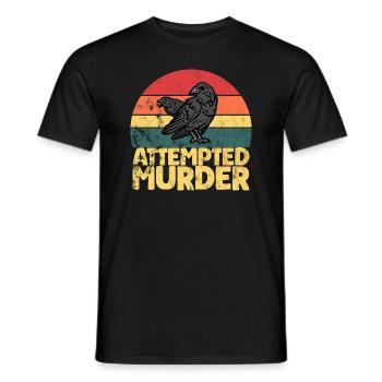 Attempted Murder Of Crows Funny Bird Lover - Männer T-Shirt - Schwarz - Vorne - AI Model Male 178 light (178cm)