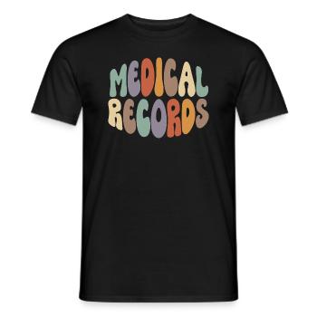 Medical Records Proud Career Profession - Men's T-Shirt - black - Front - AI Model Male 178 light (178cm)
