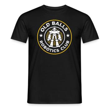 Droid Builder Build Robot Funny Cute Old Balls Rob - Männer T-Shirt - Schwarz - Vorne - AI Model Male 178 light (178cm)