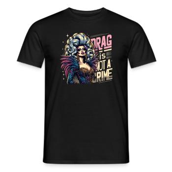 Inspiré exclusif de la culture drag et de la drag queen - T-shirt homme - noir - Devant - AI Model Male 178 light (178cm)