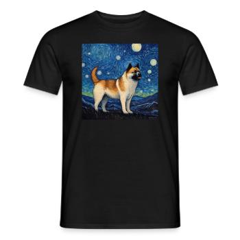 American Akita Sternennacht - Männer T-Shirt - Schwarz - Vorne - AI Model Male 178 light (178cm)