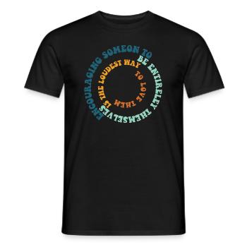 Life Wisdom for Growth Mindset Inspirational Self - Männer T-Shirt - Schwarz - Vorne - AI Model Male 178 light (178cm)
