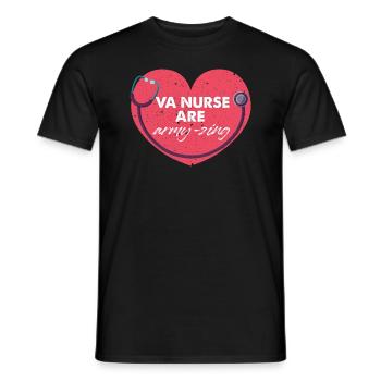Les infirmières VA sont des vétérans de l’armée - T-shirt homme - noir - Devant - AI Model Male 178 light (178cm)