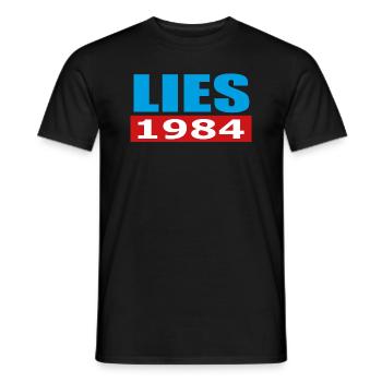 Lies 1984 - Männer T-Shirt - Schwarz - Vorne - AI Model Male 178 light (178cm)