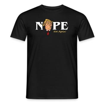Nope Not Again - Men's T-Shirt - black - Front - AI Model Male 178 light (178cm)