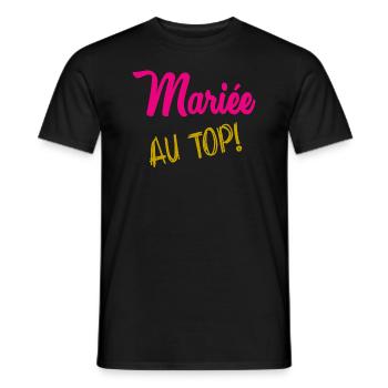 ICH KANN NICHT, ICH BIN VERHEIRATET - Männer T-Shirt - Schwarz - Vorne - AI Model Male 178 light (178cm)