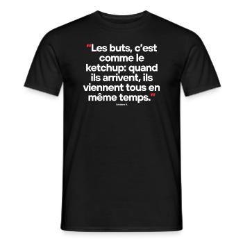 Citation célèbre footballeur - T-shirt homme - noir - Devant - AI Model Male 178 light (178cm)