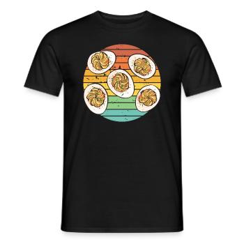 Stuffed Eggs Deviled Eggs - Men's T-Shirt - black - Front - AI Model Male 178 light (178cm)
