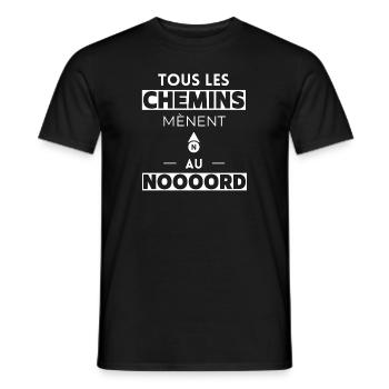Tous les chemins mènent au nord - T-shirt homme - noir - Devant - AI Model Male 178 light (178cm)