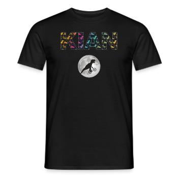 KIAN - Schöner Jungen Name mit Dinosaurier - Männer T-Shirt - Schwarz - Vorne - AI Model Male 178 light (178cm)