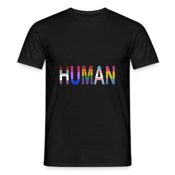 HUMANE - Men's T-Shirt - black - Front - AI Model Male 178 light (178cm)