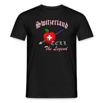 wilhelm tell - Männer T-Shirt - Schwarz - Vorne - AI Model Male 178 light (178cm)