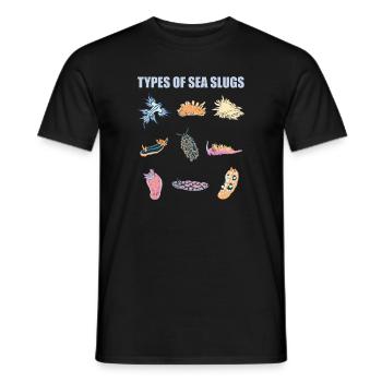 sea snails slug ocean animals - Men's T-Shirt - black - Front - AI Model Male 178 light (178cm)