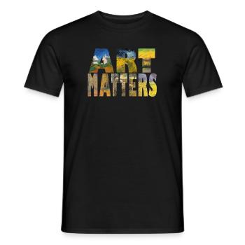 Art Matters Van Gogh Collage - Men's T-Shirt - black - Front - AI Model Male 178 light (178cm)
