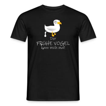 Der FRÜHE VOGEL kann mich mal! - Männer T-Shirt - Schwarz - Vorne - AI Model Male 178 light (178cm)