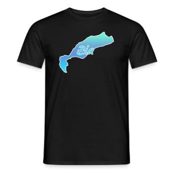 Zia Insel-Silhouette Kos - Männer T-Shirt - Schwarz - Vorne - AI Model Male 178 light (178cm)