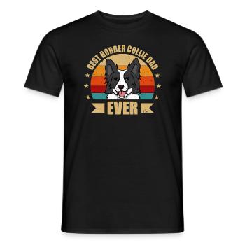 BESTER BORDER COLLIE PAPA - Männer T-Shirt - Schwarz - Vorne - AI Model Male 178 light (178cm)