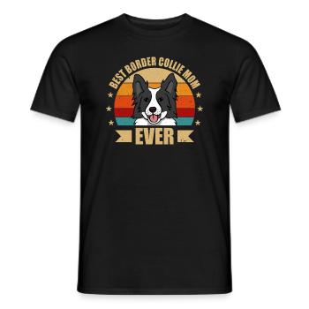 BEST BORDER COLLIE Mama - Men's T-Shirt - black - Front - AI Model Male 178 light (178cm)