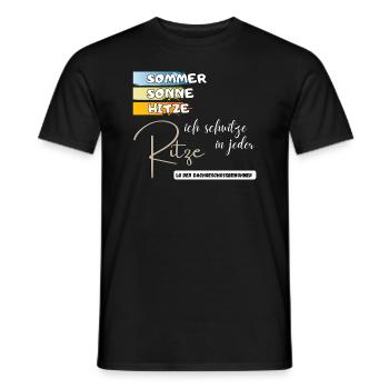 Sommer Sonne Hitze ich schwitze in jeder Ritze fun - Männer T-Shirt - Schwarz - Vorne - AI Model Male 178 light (178cm)