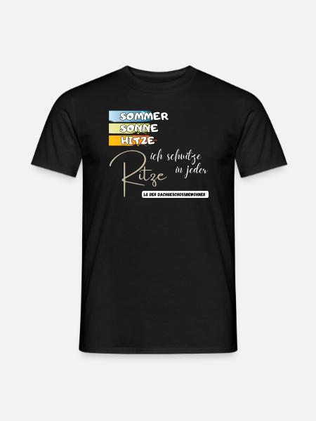 Sommer Sonne Hitze ich schwitze in jeder Ritze fun - Männer T-Shirt - Schwarz