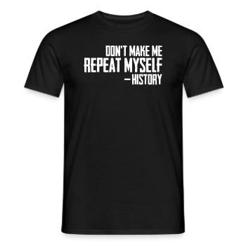 Lustiger Spruch für Geschichte Lehrer und - Männer T-Shirt - Schwarz - Vorne - AI Model Male 178 light (178cm)