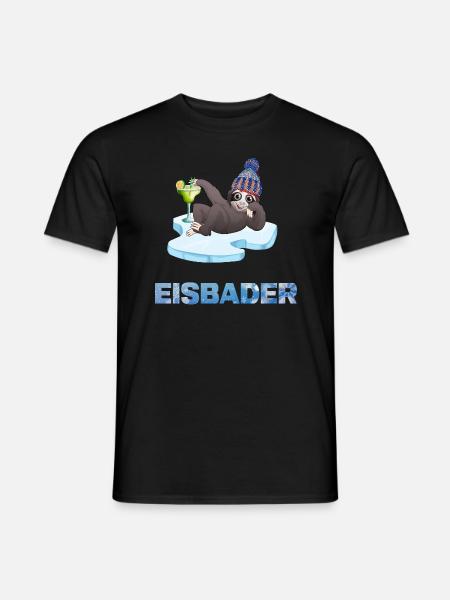 eisbaden winterbader cool icebath kälteresistent - Männer T-Shirt - Schwarz
